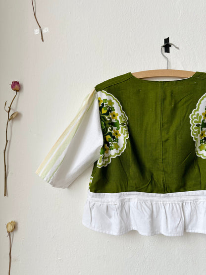 Beth Blouse - 70s Green